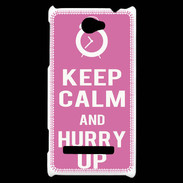 Coque HTC Windows Phone 8S Keep Calm Hurry up Rose