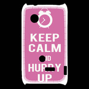 Coque Sony Xperia Typo Keep Calm Hurry up Rose