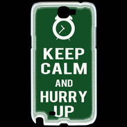 Coque Samsung Galaxy Note 2 Keep Calm Hurry up Vert