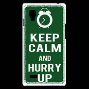 Coque LG Optimus L9 Keep Calm Hurry up Vert