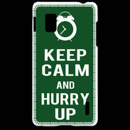 Coque LG Optimus G Keep Calm Hurry up Vert