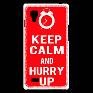 Coque LG Optimus L9 Keep Calm Hurry up Rouge