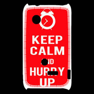 Coque Sony Xperia Typo Keep Calm Hurry up Rouge