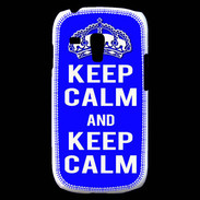 Coque Samsung Galaxy S3 Mini Keep Calm Bleu