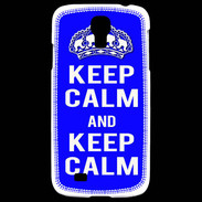 Coque Samsung Galaxy S4 Keep Calm Bleu