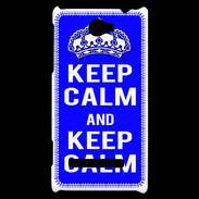 Coque HTC Windows Phone 8S Keep Calm Bleu