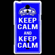 Coque Sony Xperia T Keep Calm Bleu