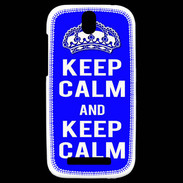 Coque HTC One SV Keep Calm Bleu