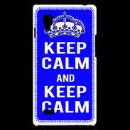 Coque LG Optimus L9 Keep Calm Bleu