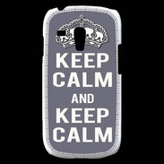 Coque Samsung Galaxy S3 Mini Keep Calm Gris