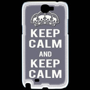 Coque Samsung Galaxy Note 2 Keep Calm Gris