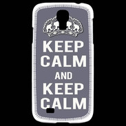 Coque Samsung Galaxy S4 Keep Calm Gris