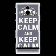 Coque Sony Xperia P Keep Calm Gris