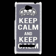 Coque HTC Windows Phone 8S Keep Calm Gris