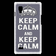 Coque LG Optimus L9 Keep Calm Gris