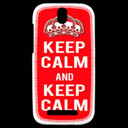 Coque HTC One SV Keep Calm Rouge