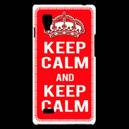 Coque LG Optimus L9 Keep Calm Rouge