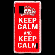 Coque LG Optimus G Keep Calm Rouge
