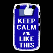 Coque Blackberry Curve 9320 Keep Calm Like This Bleu
