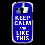 Coque Samsung Galaxy S3 Mini Keep Calm Like This Bleu