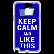 Coque Samsung Galaxy Note 2 Keep Calm Like This Bleu