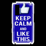Coque Samsung Player One Keep Calm Like This Bleu