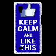 Coque LG Optimus L9 Keep Calm Like This Bleu