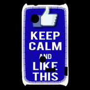 Coque Sony Xperia Typo Keep Calm Like This Bleu