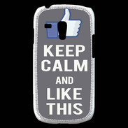 Coque Samsung Galaxy S3 Mini Keep Calm Like This Gris