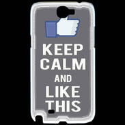 Coque Samsung Galaxy Note 2 Keep Calm Like This Gris