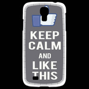 Coque Samsung Galaxy S4 Keep Calm Like This Gris