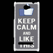 Coque HTC Windows Phone 8S Keep Calm Like This Gris