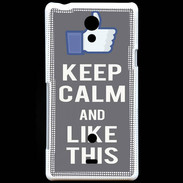 Coque Sony Xperia T Keep Calm Like This Gris