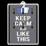 Porte clés Keep Calm Like This Gris