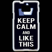 Coque Samsung Galaxy S2 Keep Calm Like This Noir
