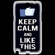 Coque Samsung Galaxy Note 2 Keep Calm Like This Noir