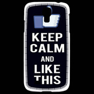 Coque Samsung Galaxy S4 Keep Calm Like This Noir