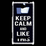 Coque HTC Windows Phone 8S Keep Calm Like This Noir