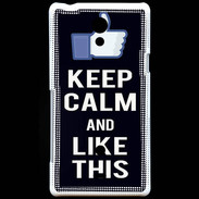 Coque Sony Xperia T Keep Calm Like This Noir