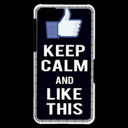 Coque Blackberry Z10 Keep Calm Like This Noir