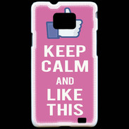 Coque Samsung Galaxy S2 Keep Calm Like This Rose
