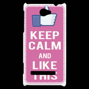 Coque HTC Windows Phone 8S Keep Calm Like This Rose