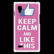 Coque LG Optimus L9 Keep Calm Like This Rose