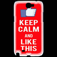 Coque Samsung Galaxy Note 2 Keep Calm Like This Rouge