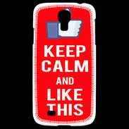 Coque Samsung Galaxy S4 Keep Calm Like This Rouge