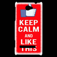 Coque HTC Windows Phone 8S Keep Calm Like This Rouge