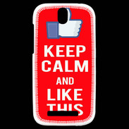 Coque HTC One SV Keep Calm Like This Rouge