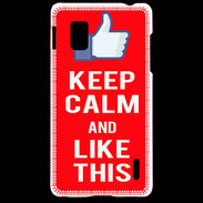 Coque LG Optimus G Keep Calm Like This Rouge
