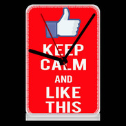 Pendule de bureau Keep Calm Like This Rouge