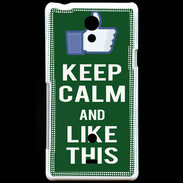 Coque Sony Xperia T Keep Calm Like This Vert